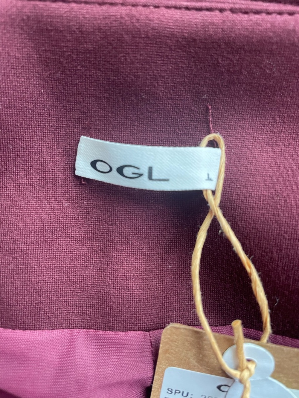 New OGL Women Burgundy Button Jacket Size Large - Picture 9 of 9